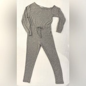 Missguided Off‎ Shoulder Gray Drawstring Jumpsuit- Size 12